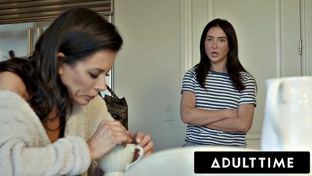 ADULT TIME - Sex Addict Little Puck DOUBLE PENETRATED DURING ROUGH DVP GANGBANG