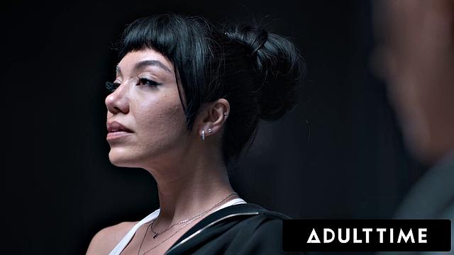 ADULT TIME - Sex Addict Little Puck DOUBLE PENETRATED DURING ROUGH DVP GANGBANG