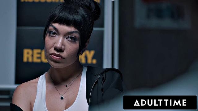 ADULT TIME - Sex Addict Little Puck DOUBLE PENETRATED DURING ROUGH DVP GANGBANG