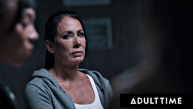 ADULT TIME - Sex Addict Little Puck DOUBLE PENETRATED DURING ROUGH DVP GANGBANG