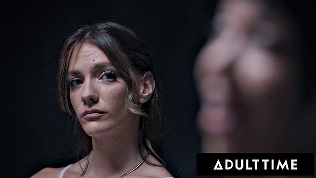 ADULT TIME - Sex Addict Little Puck DOUBLE PENETRATED DURING ROUGH DVP GANGBANG