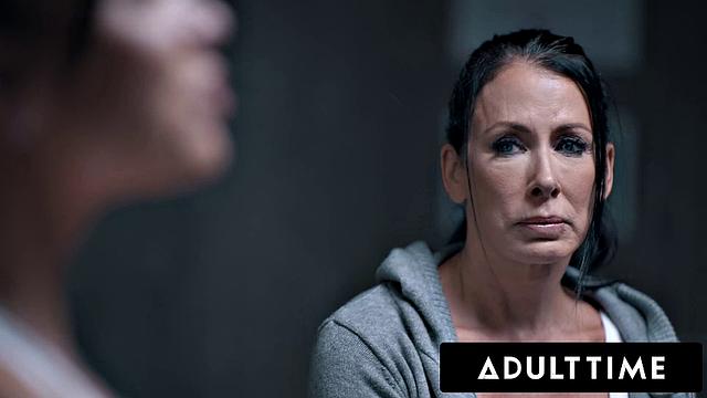 ADULT TIME - Sex Addict Little Puck DOUBLE PENETRATED DURING ROUGH DVP GANGBANG