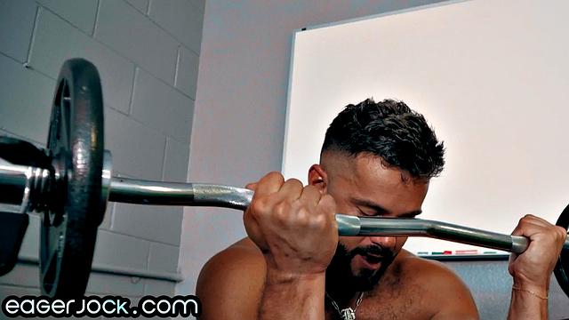 Athletic jock analfucked by gym coach