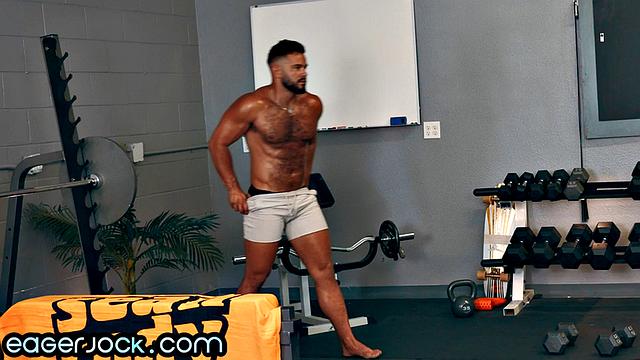 Athletic jock analfucked by gym coach
