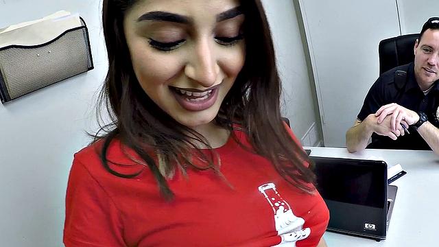 Kim Torres avoids getting booked by fucking the intake cop