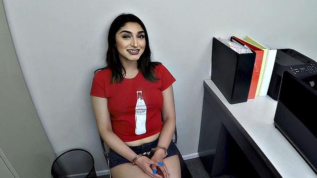 Kim Torres avoids getting booked by fucking the intake cop