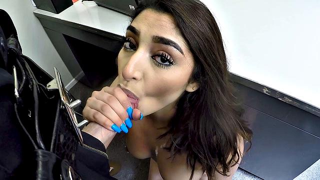 Kim Torres avoids getting booked by fucking the intake cop