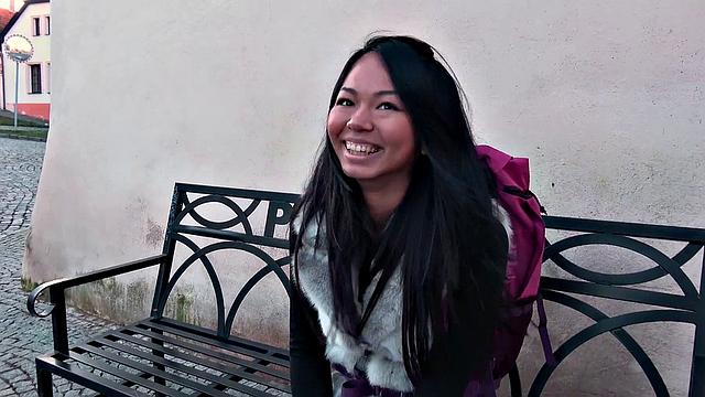 Stranded Thai Facialised by a Stranger