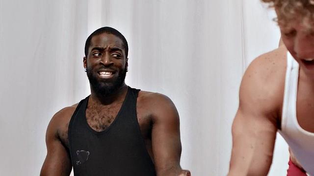 Yoga guy penetrated in anal hole from behind by BWC