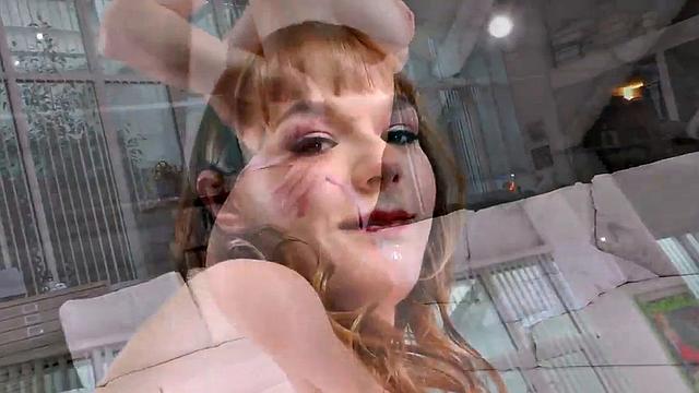 Pillow humping POV babe deepthroats and gets fucked in the mouth