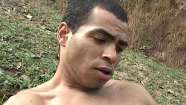 Two Latino Soldiers find themselves alone in the barracks. They decide to take a walk to a secluded outdoor area. They unleash their lust and of course there's no condoms, so it's bareback fucking all the way!