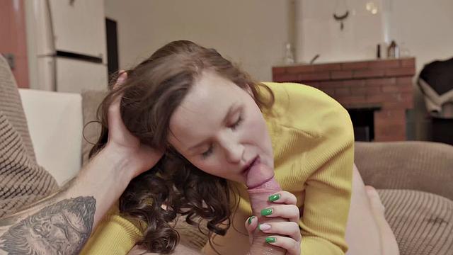 Hot Neighbor nails nerdy teen in her tight pussy & gives her a mind-blowing handjob