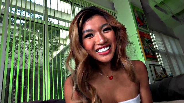 POV ethnic petite giving head