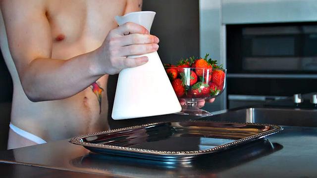 Dark Chocolate, Strawberries, And Whipped Cream
