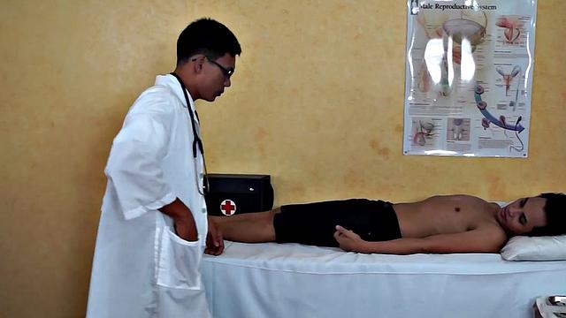 Asian twink anally examined at doctor's infirmary