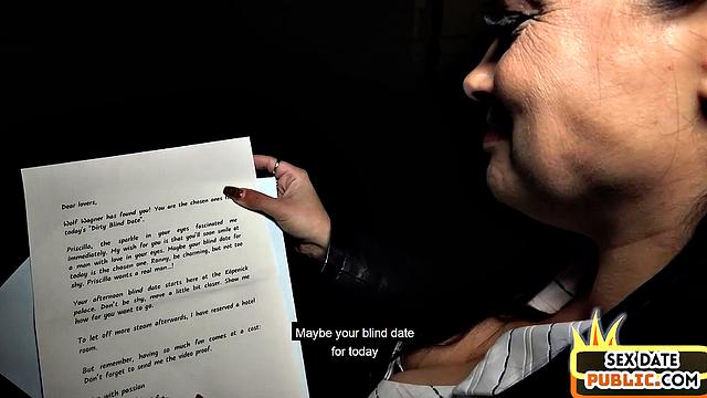 Busty amateur MILF fucked on her date in hotel room