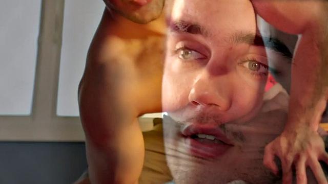 Hunky newbie removes clothes and masturbates in garage