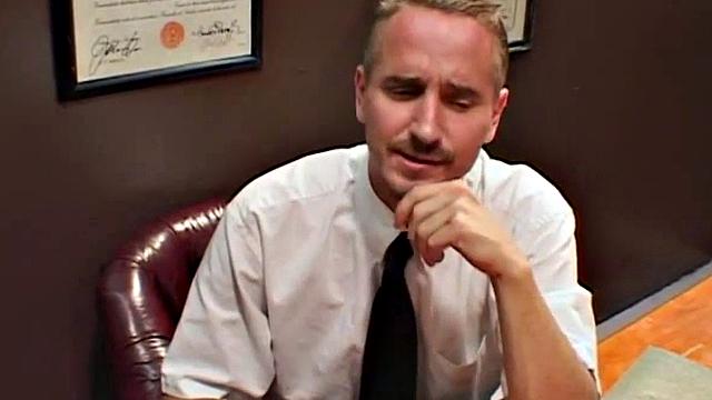 Petite ebony teen sucks boss's dick