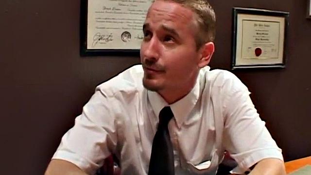 Petite ebony teen sucks boss's dick