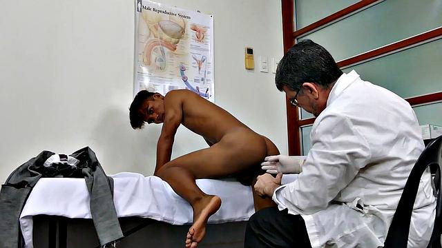 Asian twink banged by white doctor in infirmary