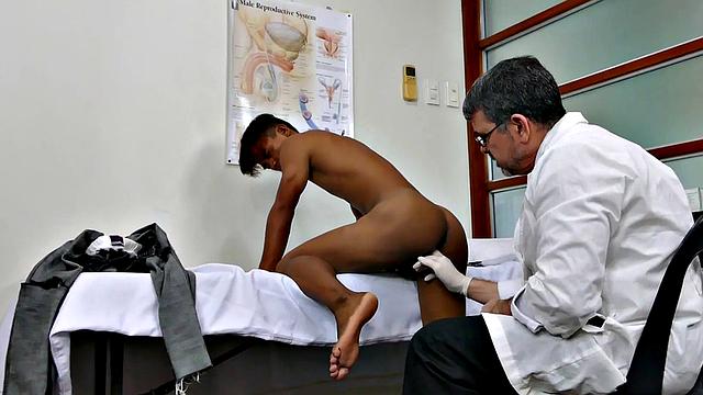 Asian twink banged by white doctor in infirmary