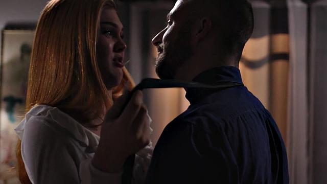 Redhead TS babe enjoys rimming with BF