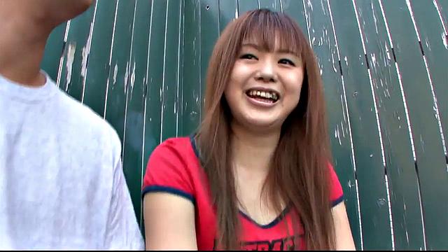 Pretty teenage chick sucking and stroking hard cock and gets screwed