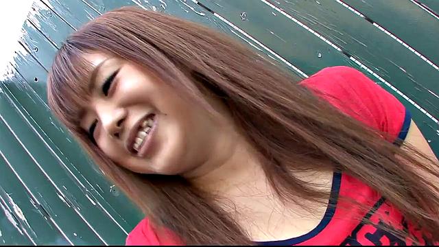 Pretty teenage chick sucking and stroking hard cock and gets screwed