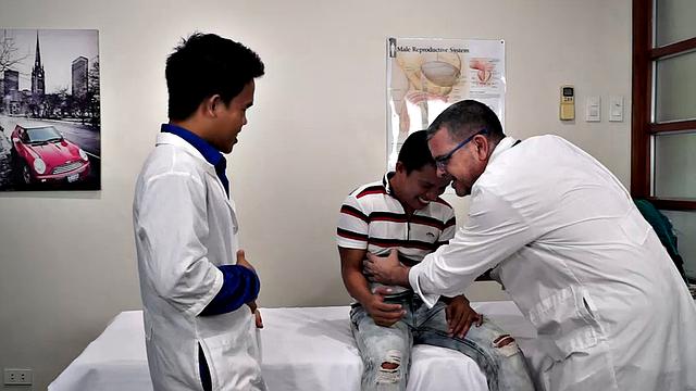 Cute and ticklish Asian boy Alex comes in for his weekly tickle therapy. Doctor Tickles and his sadistic assistant pin Alex down to the tickle table and administer a ticklish treatment that sends their patient into hysterics.