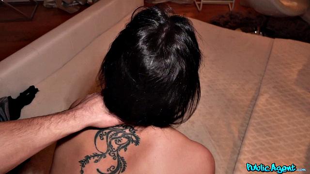 Stranded babe gets fucked hard for cash