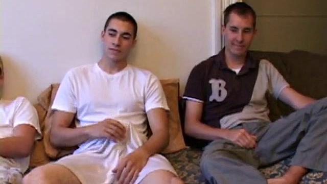 Levi Davis joins friends on bed for steamy action