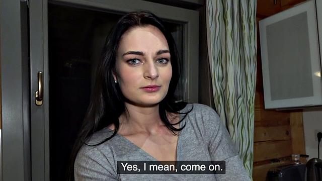 Lingerie smalltits babe4cash closeup sucks and rides POV BWC