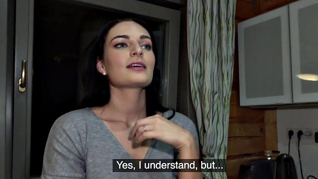 Lingerie smalltits babe4cash closeup sucks and rides POV BWC