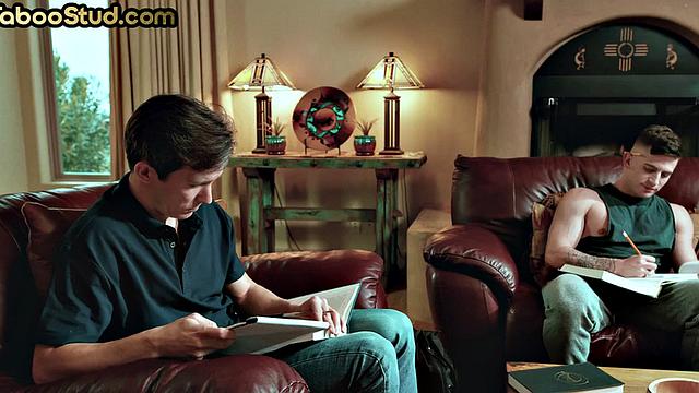 Pervert with kinky fetish bareback fucked by stepbro