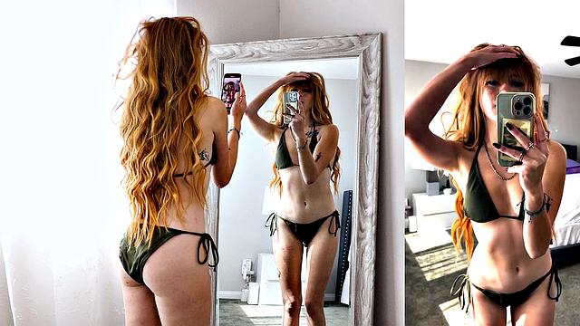 рыжая соблазняет сводного брата и получает жёстко