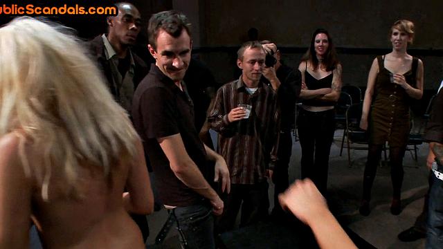 Public BDSM amateur sub rims female ass and gets fisted