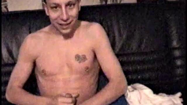 Dominic strokes his cock for the camera