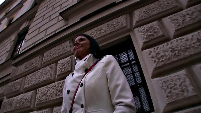 Brunette bombshell with massive tits gets drenched in cum after wild fuck in shower