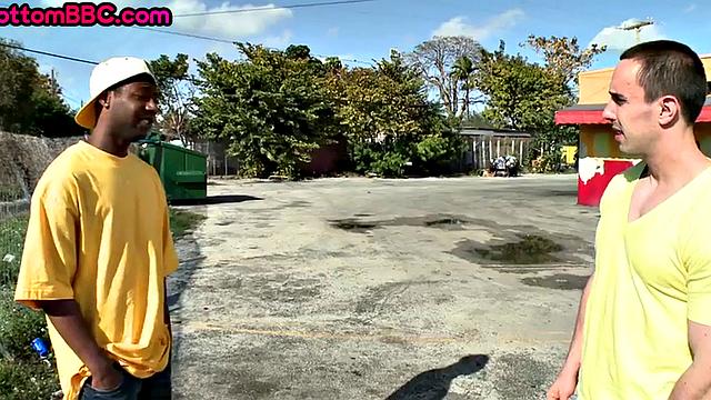 Pierced Ebony stud picked up and banged outdoors in public