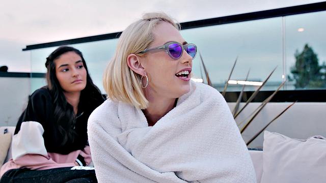 Latina Blonde Bonded with Vibrator and Glasses in S01E03