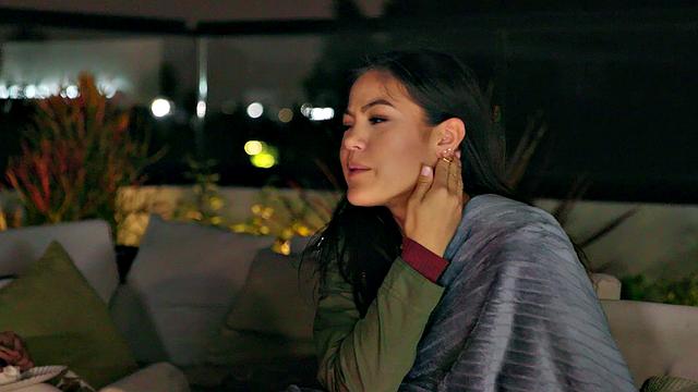 Latina Blonde Bonded with Vibrator and Glasses in S01E03