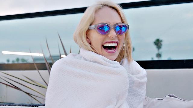 Latina Blonde Bonded with Vibrator and Glasses in S01E03