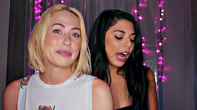 Latina Blonde Bonded with Vibrator and Glasses in S01E03