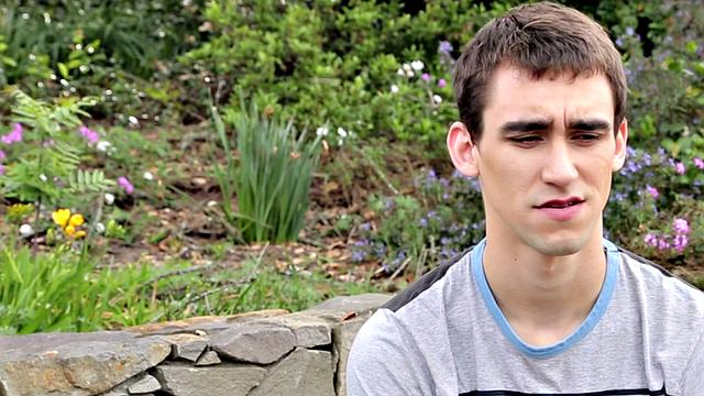 Smooth amateur softly jerks his shaft on the bench