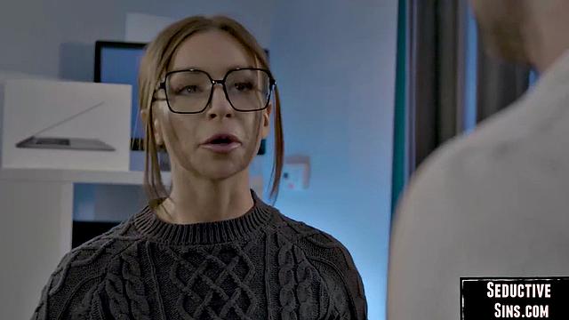 Bigass blonde MILF smashed by lover