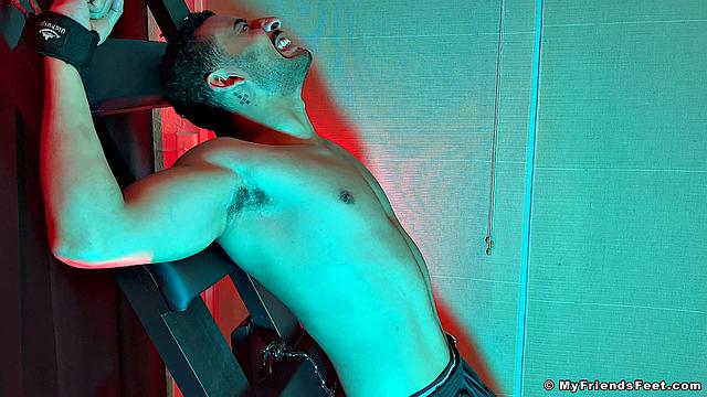 Luca Tickled on the Rack - Luca