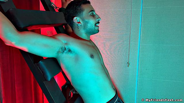 Luca Tickled on the Rack - Luca