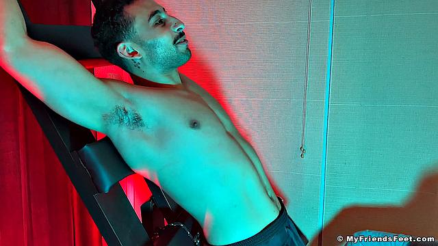 Luca Tickled on the Rack - Luca