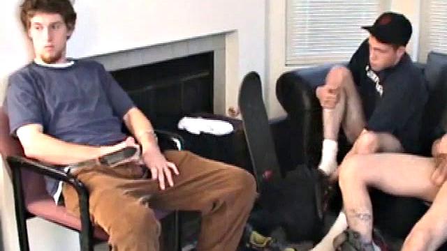 In this group scene 5 straight boys get together to have some fun. Shane, Adam, Nate, Justin and Bradley get naked and work up their boners.  