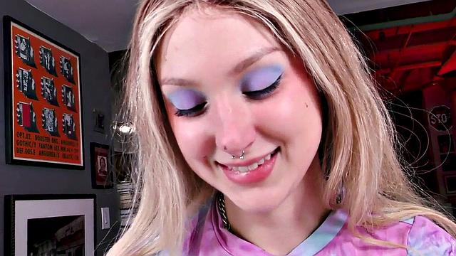 Watch this pierced hottie deepthroat before taking a hard pounding in POV